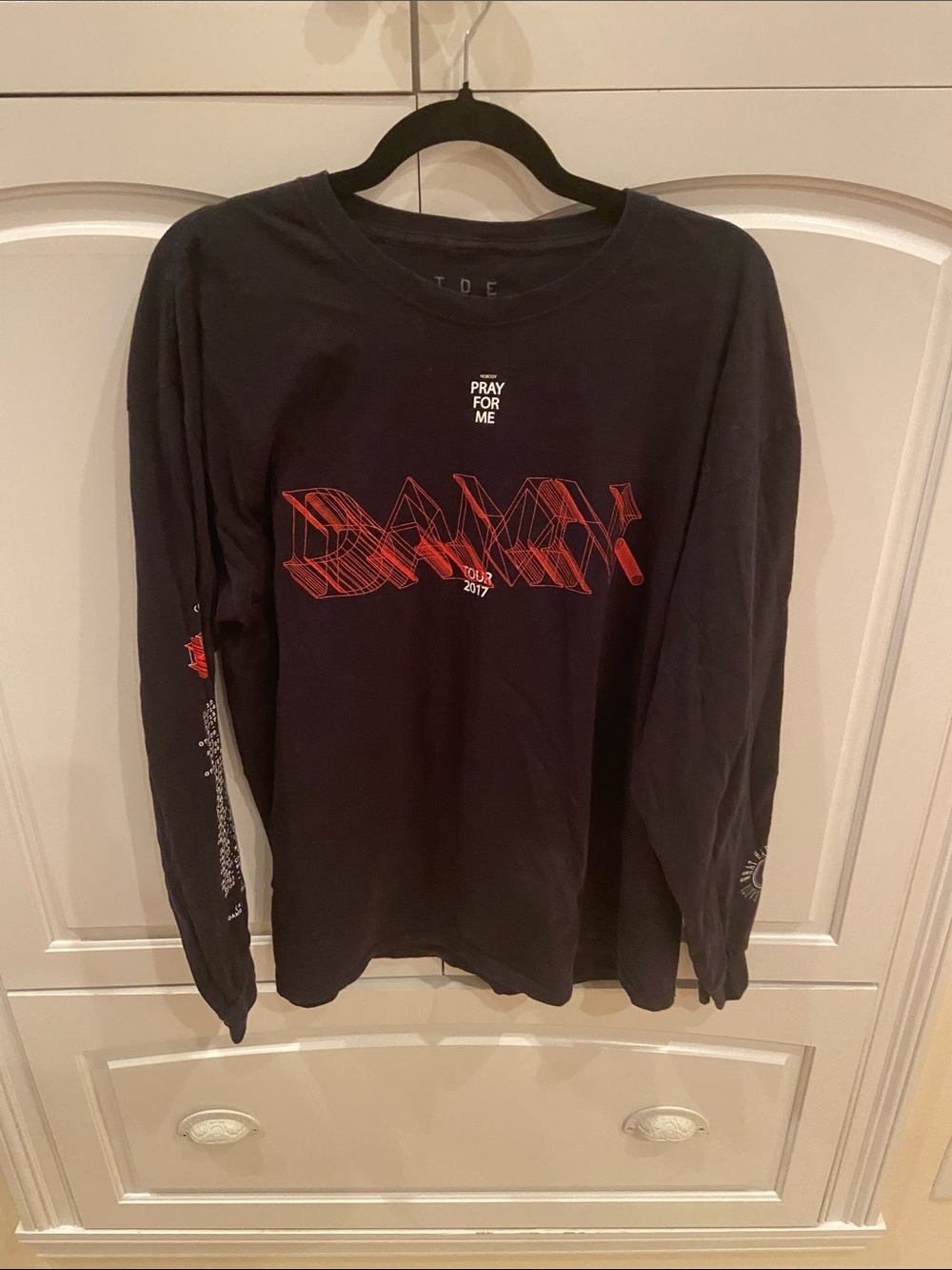 Kendrick Lamar Pray for Me Long Sleeve Tour Tshirt XL Black